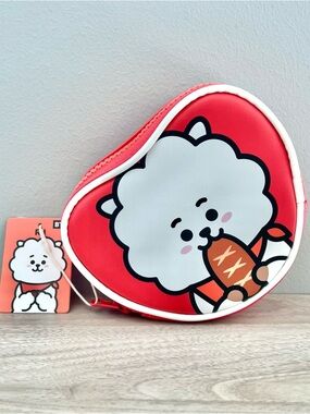BTS BT21 Mini Heart Shaped Accessories/Makeup Bag - RJ (Jin)